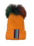 Knitted Beanie with Faux fur pom-pom