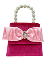 Pretty Bow Velour Purse