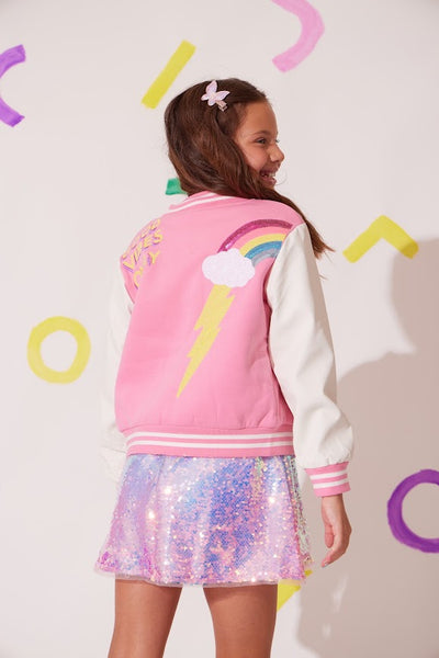 Good Vibes Varsity Bomber