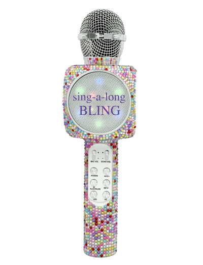 Sing a Long Confetti Bling Karaoke Bluetooth Microphone