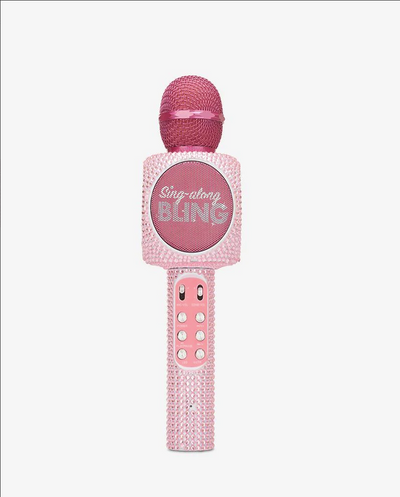 Pink Bling Karaoke Microphone & Bluetooth Speaker