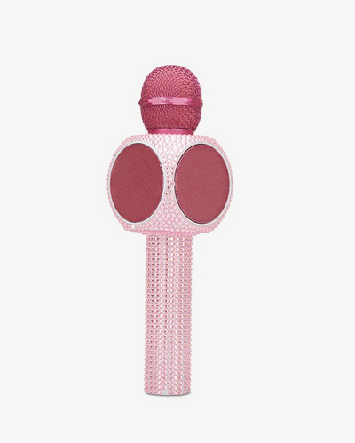 Pink Bling Karaoke Microphone & Bluetooth Speaker