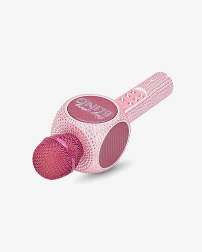 Pink Bling Karaoke Microphone & Bluetooth Speaker