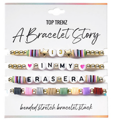 A Bracelet Story - Eras Edition Beaded Stretch Bracelets (4 bracelets per card)