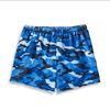 Top Trenz Accessories 6/6 Blue Camo Print Fuzzy Lounge Shorts