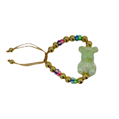 exclude-new-arriv Accessories Green Hologram Bear Candy Bear Bracelets