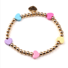 Lola + The Boys Accessories Gold Multi Heart Stretch Bead Bracelet Charm It! Charms & Bracelets