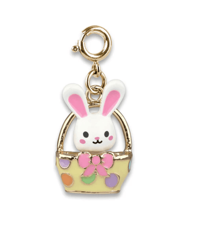 Lola + The Boys Accessories Gold Easter Bunny Basket Charm It! Charms & Bracelets