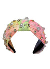 Lola + The Boys Accessories Pink/Blue Crystal Pearl Headband