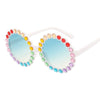 Lola + The Boys Accessories White Disco Sunglasses