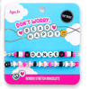 Top Trenz Accessories Dance Black Heart Don't Worry Bead Happy Bracelets