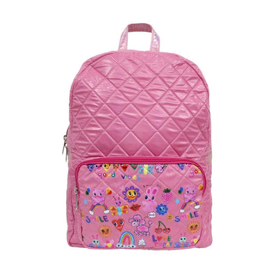 exclude-new-arriv Accessories Doodle Art Quilted Backpack