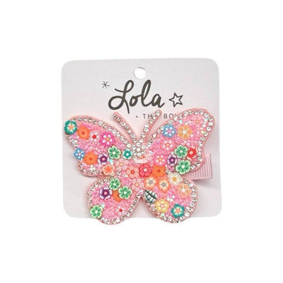 Lola + The Boys Accessories Butterfly Glitter  Hair Clips