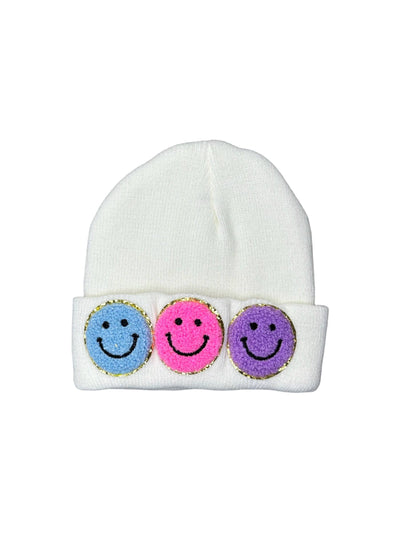 Lola + The Boys Accessories Happy  Emoji Beanie