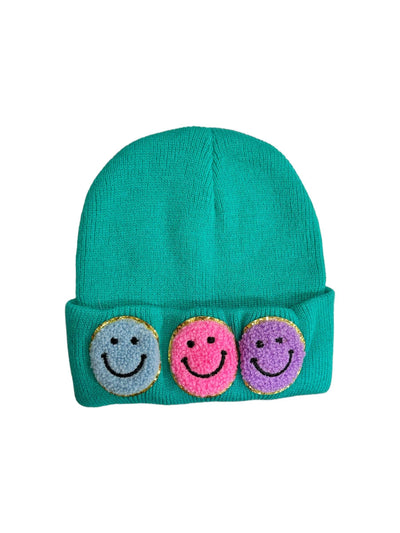 Lola + The Boys Accessories Happy  Emoji Beanie