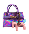 Lola + The Boys Accessories Purple Hologram Mini Purse