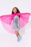 Lola + The Boys Accessories Hot Pink Crystal Cape