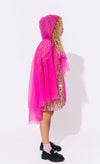 Lola + The Boys Accessories Hot Pink Crystal Cape