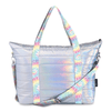 Top Trenz Accessories Iridescent Puffer Tote