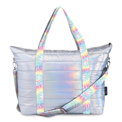 Top Trenz Accessories Iridescent Puffer Tote