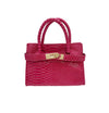 Lola + The Boys Accessories Red Mini Faux Croc Purse