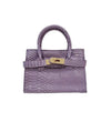 Lola + The Boys Accessories Purple Mini Faux Croc Purse