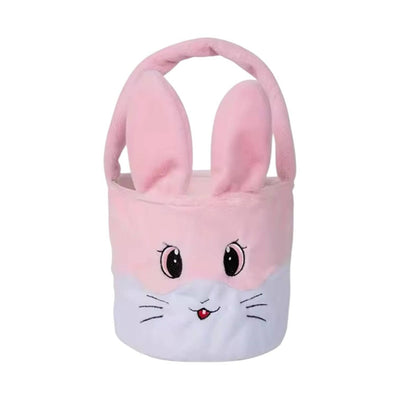 Lola + The Boys Accessories Pink Plush Bunny Basket