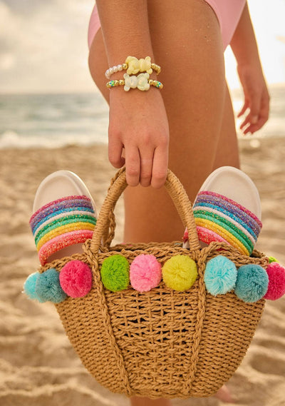 lola-spring Accessories Pom Pom Beach Bag