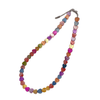 Lola + The Boys Accessories Pastel Rainbow Hearts Rainbow Heart Beaded Necklace