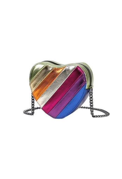 Lola + The Boys Accessories Rainbow Heart Purse