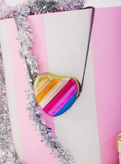 Lola + The Boys Accessories Rainbow Heart Purse