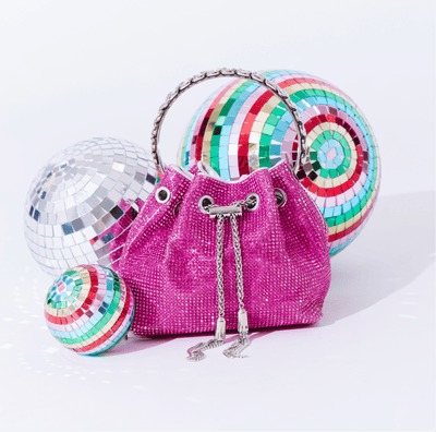 Lola + The Boys Accessories Rhinestone Bucket Handbag