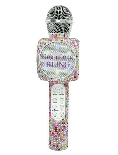 Trend Tech Accessories Sing a Long Confetti Bling Karaoke Bluetooth Microphone