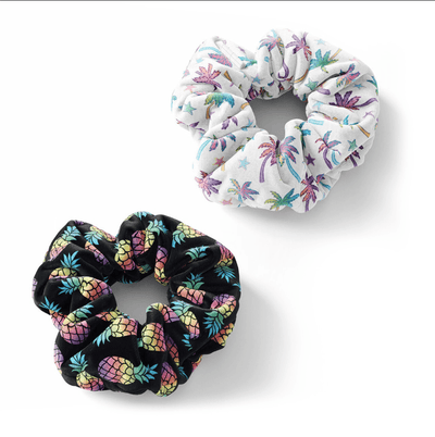 Top Trenz Accessories Summer Vibes Scrunchies Set 2-Pack