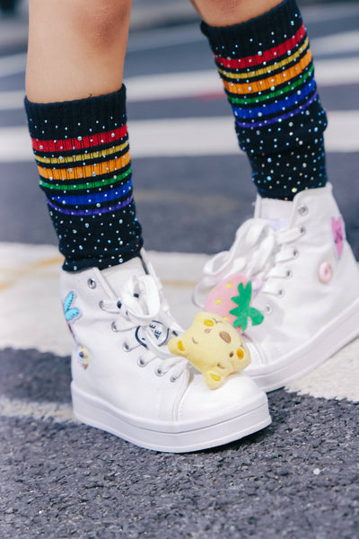 Lola + The Boys Accessories Super Fun Crystal Socks