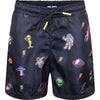 Lola + The Boys Alien Patch Swim Trunks