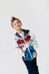 Lola + The Boys Batman Comic Windbreaker (White)