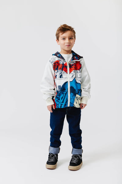 Lola + The Boys Batman Comic Windbreaker (White)