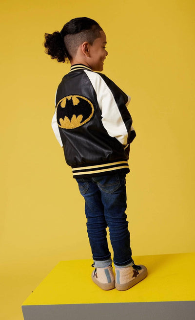 Lola + The Boys Batman Patched Leather Jacket