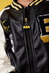 Lola + The Boys Batman Patched Leather Jacket