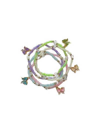 Lola + The Boys Bead Bracelets with Butterfly