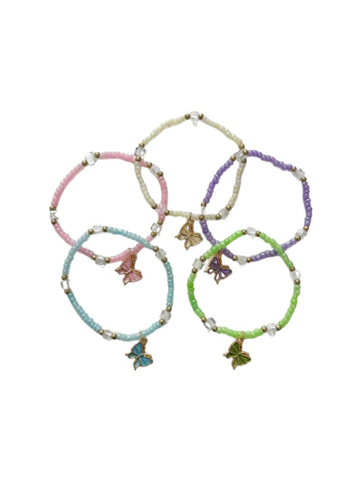 Lola + The Boys Bead Bracelets with Butterfly