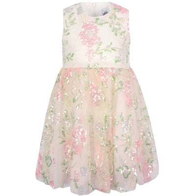 Lola + The Boys Beaded Floral Tulle Dress