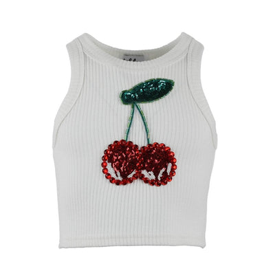 Lola + The Boys Beaded Gem Cherry Tank