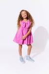 exclude-fall Big Bow Teddy Fleece Dress