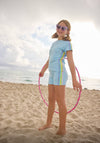 lola-spring Blue Rainbow Stripe Short Set