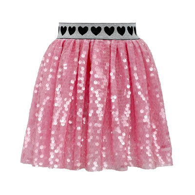 exclude-new-arriv Bottoms 2 Bubble Gum Hot Pink Sequin Skirt