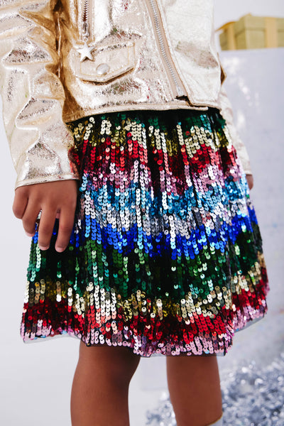 Lola + The Boys Bottoms Confetti Sequin Skirt