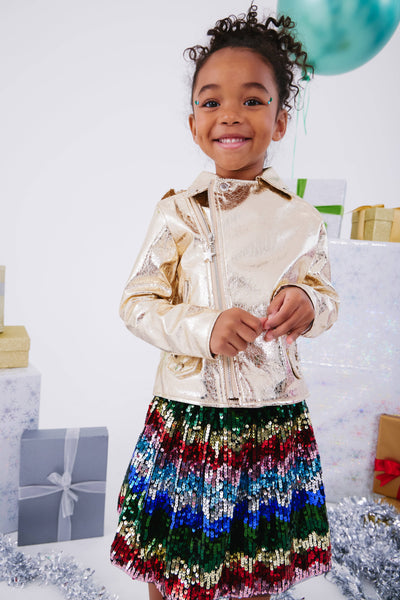 Lola + The Boys Bottoms Confetti Sequin Skirt