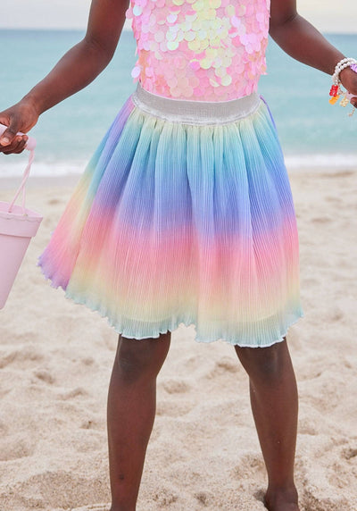 Lola + The Boys Bottoms Crinkle Ombre Midi Skirt